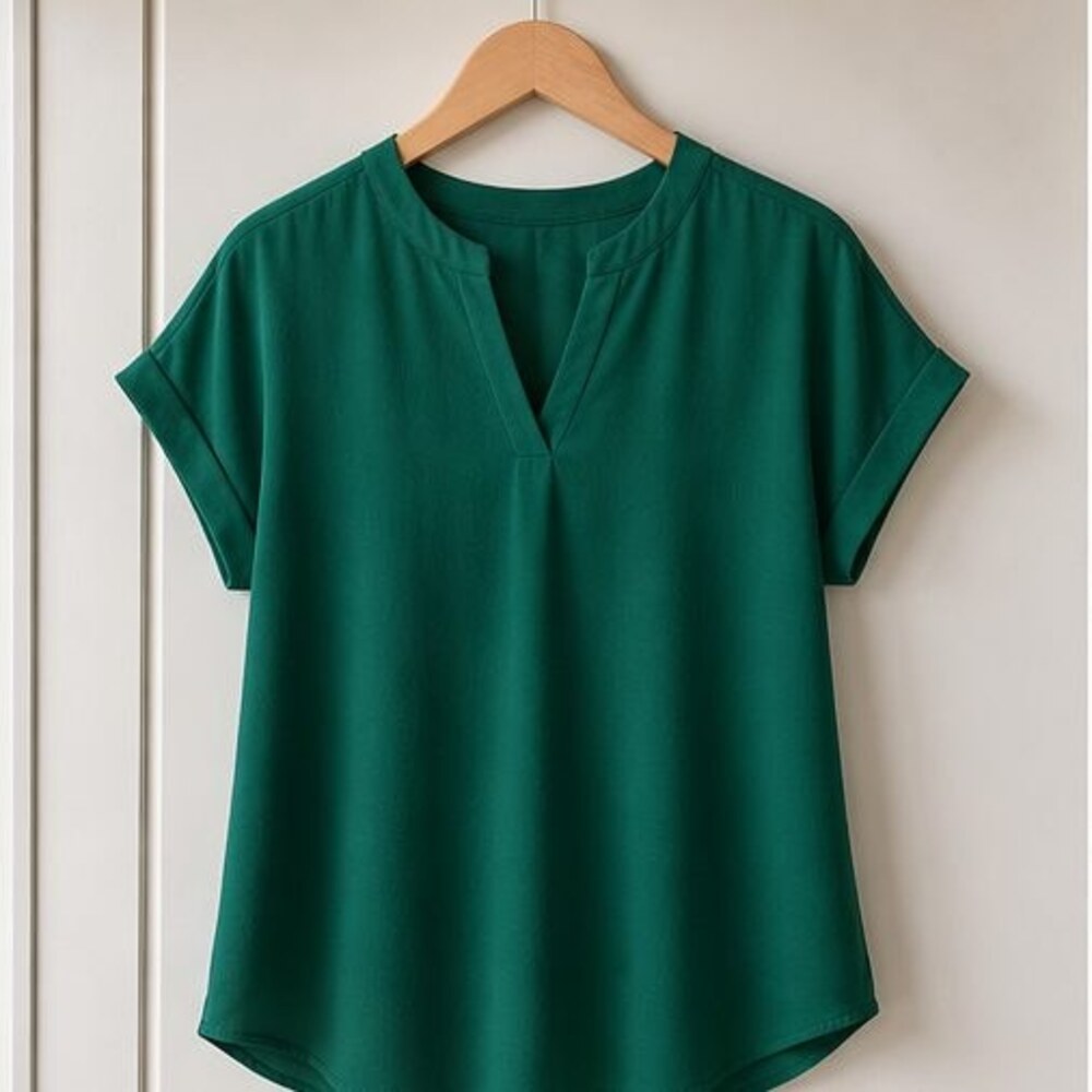 Emerald Peplum Top
